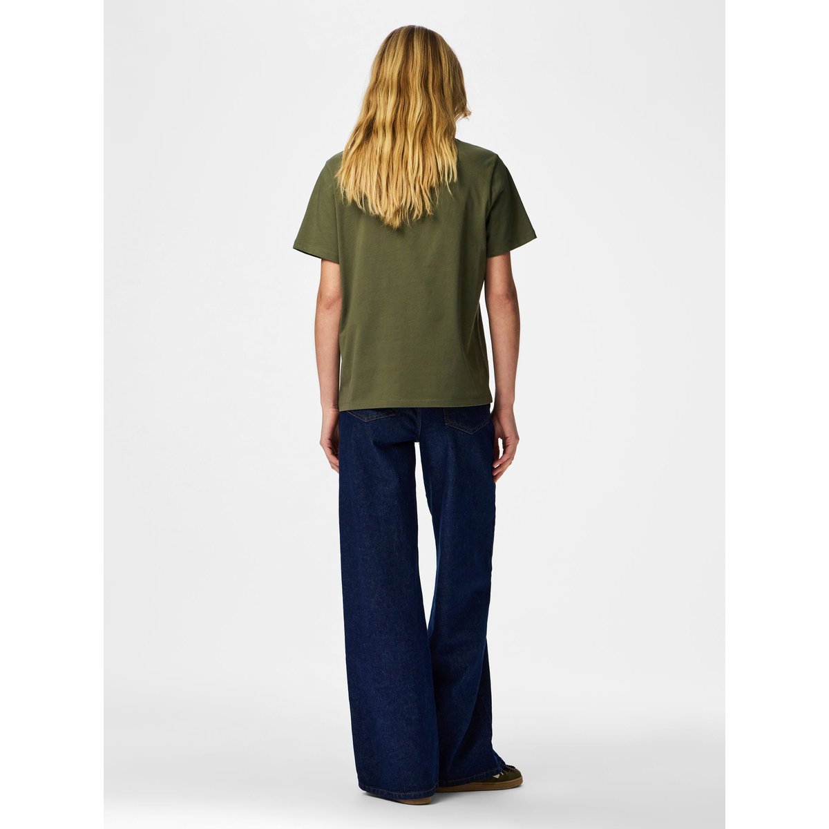 T-Shirt deep lichen green, PIECES