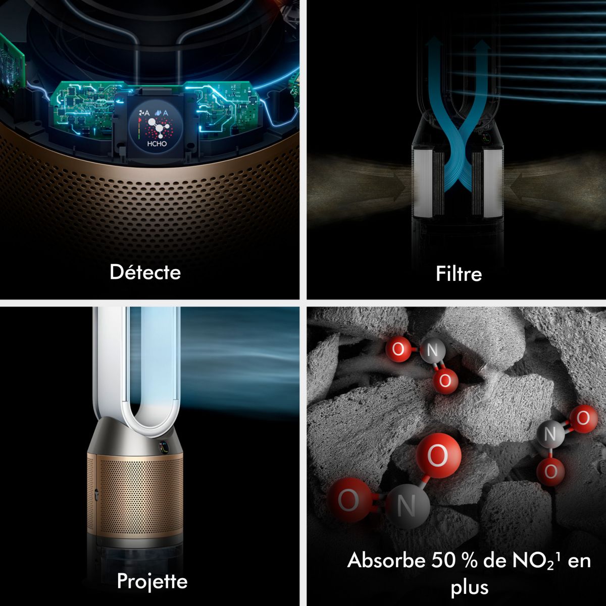 Purificateur d'air, ventilateur, humidificateur Humidify +Cool PH2 De-Nox couleur unique, DYSON