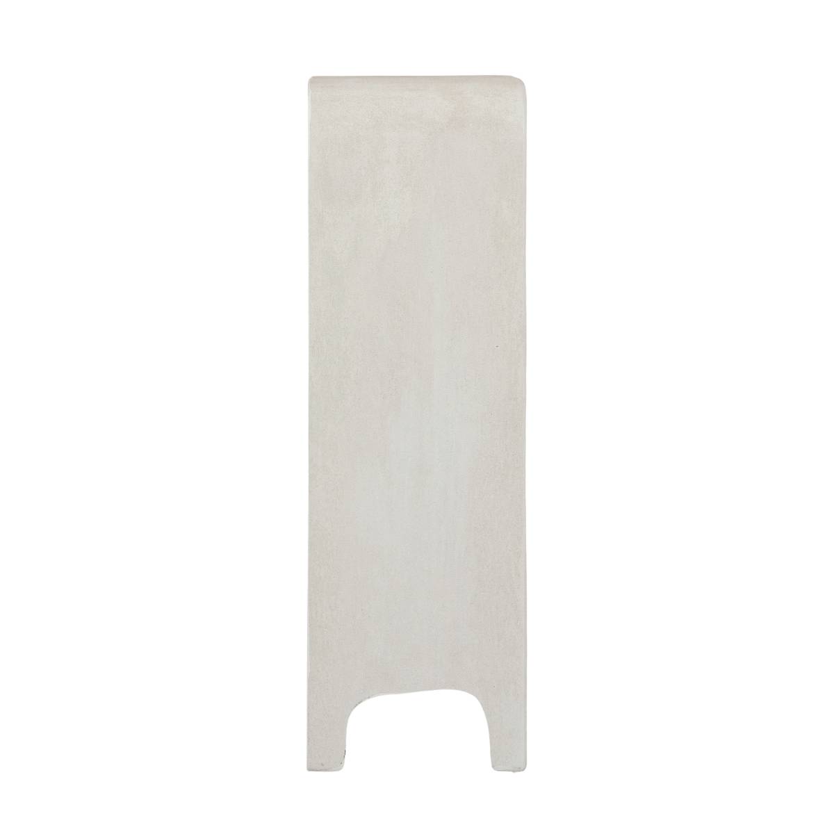 Bibliothèque en bois effet béton blanc  DANAÉ blanc, MADE IN MEUBLES 