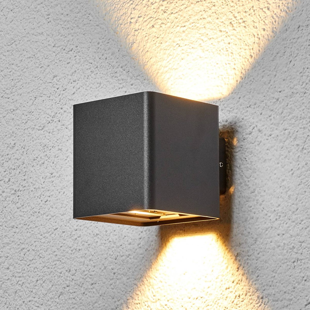 Applique extérieure en aluminium moderneLED anthracite, LUCANDE