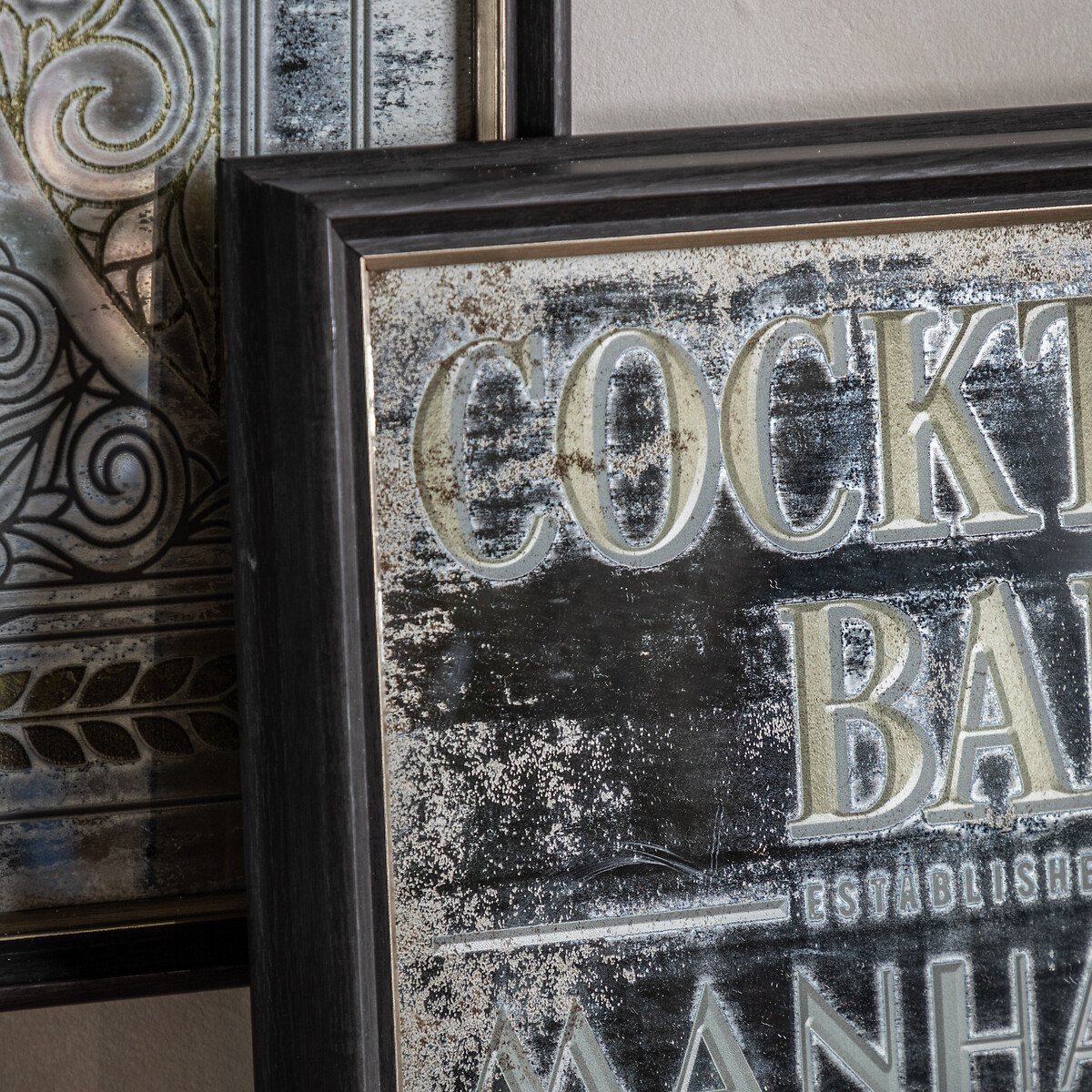 110cm Cocktail Bar Mirrored Wall Art brown , ÉDITÉ