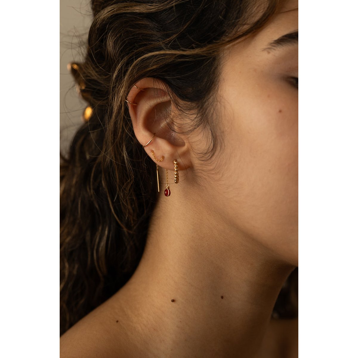 Faux piercing Essentiel argent / tanzanite, YAY PARIS