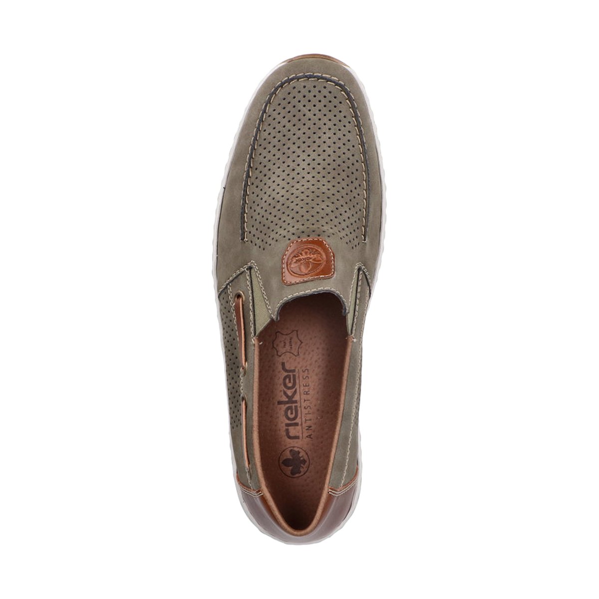 Mocassin Cuir Morelia vert, RIEKER