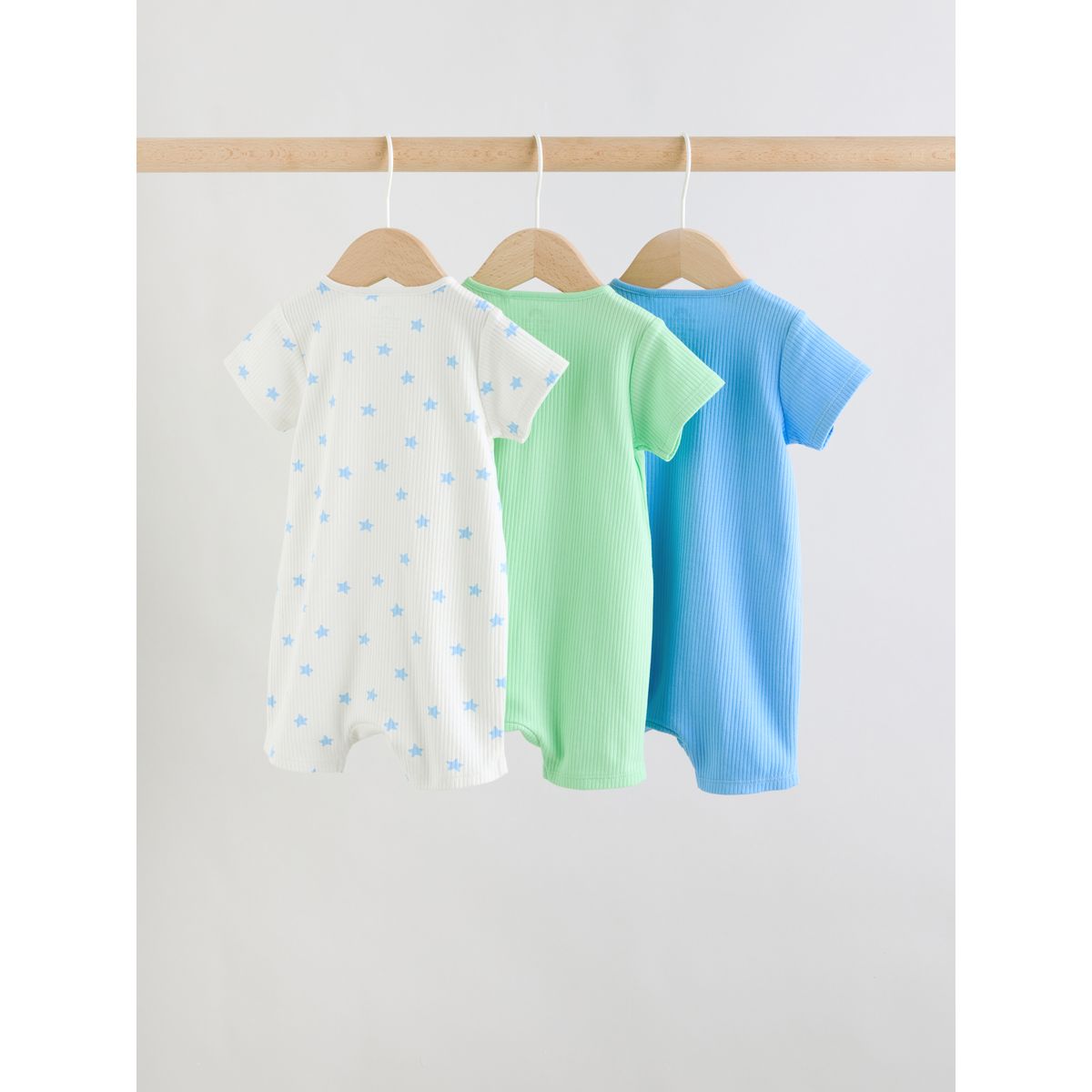 Barboteuse zippée double sens, lot de 3 bleu, NEXT
