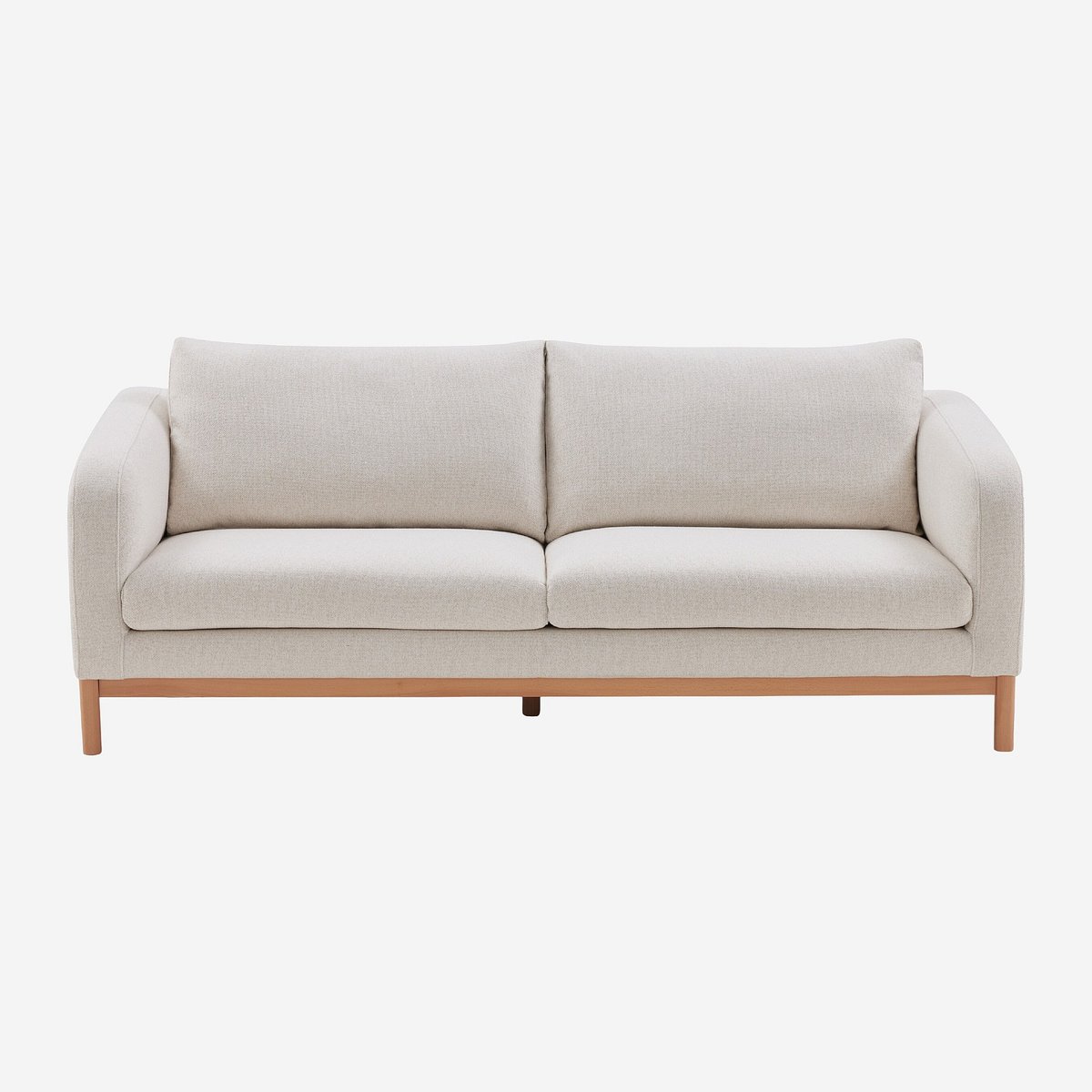 Canapé fixe polyester MURCIA beige, HABITAT