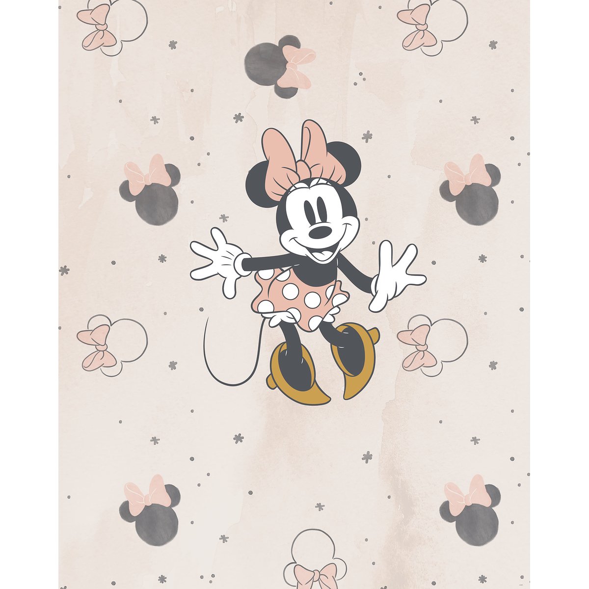 Papier peint Komar - Minnie Party Mouse - 200 x 250 cm rose, HEXOA