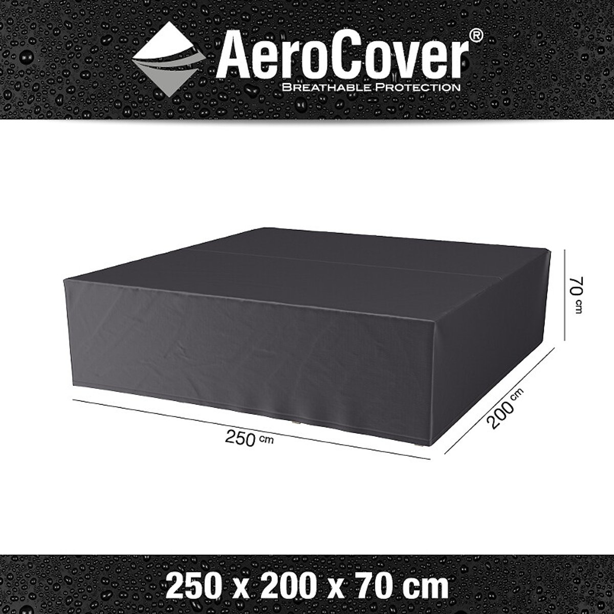 Garden Lounge Set Cover 250x200x70cm grey, AEROCOVER