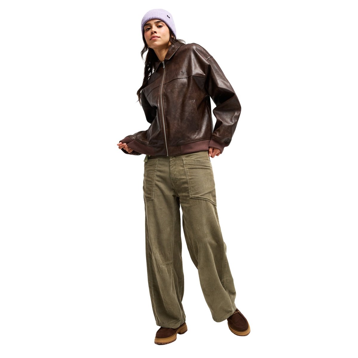Veste style motard NEON DRIFT. marron chestnut, ROXY
