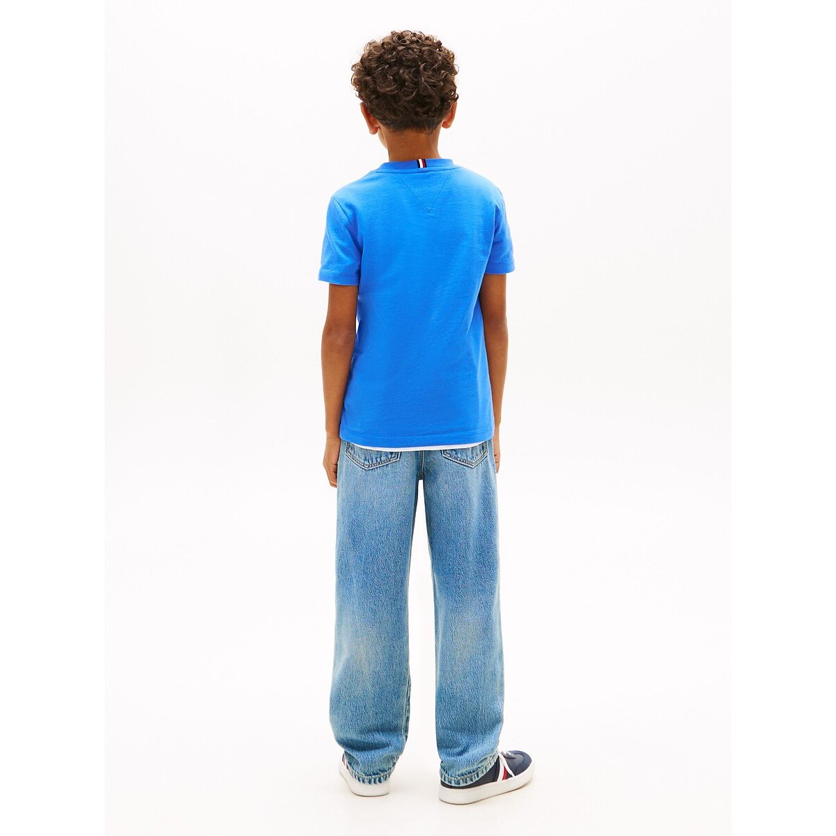 T-Shirt mit kurzen Ärmeln blau, TOMMY HILFIGER