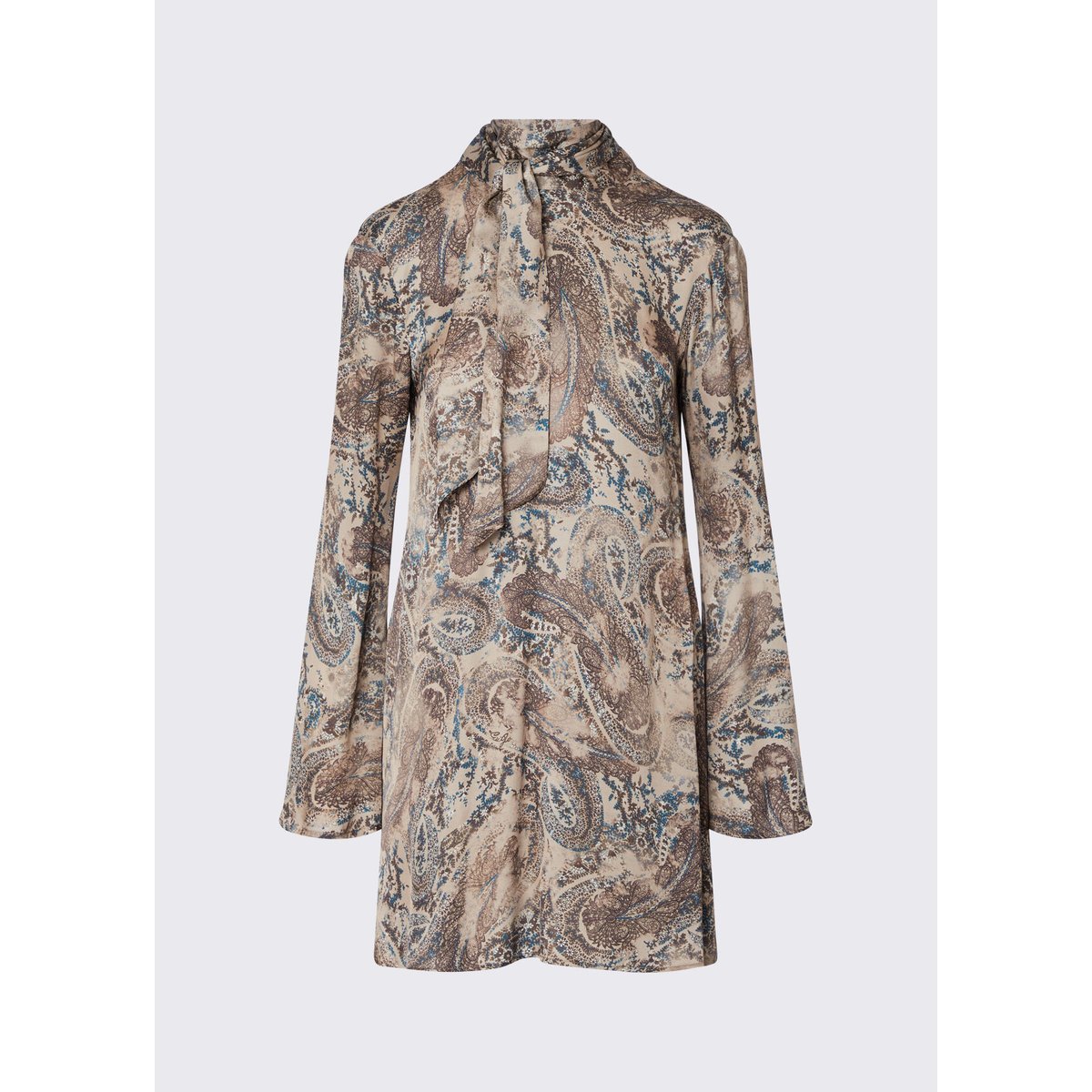 Robe Courte en Satin Imprimé cachemire, LIU JO