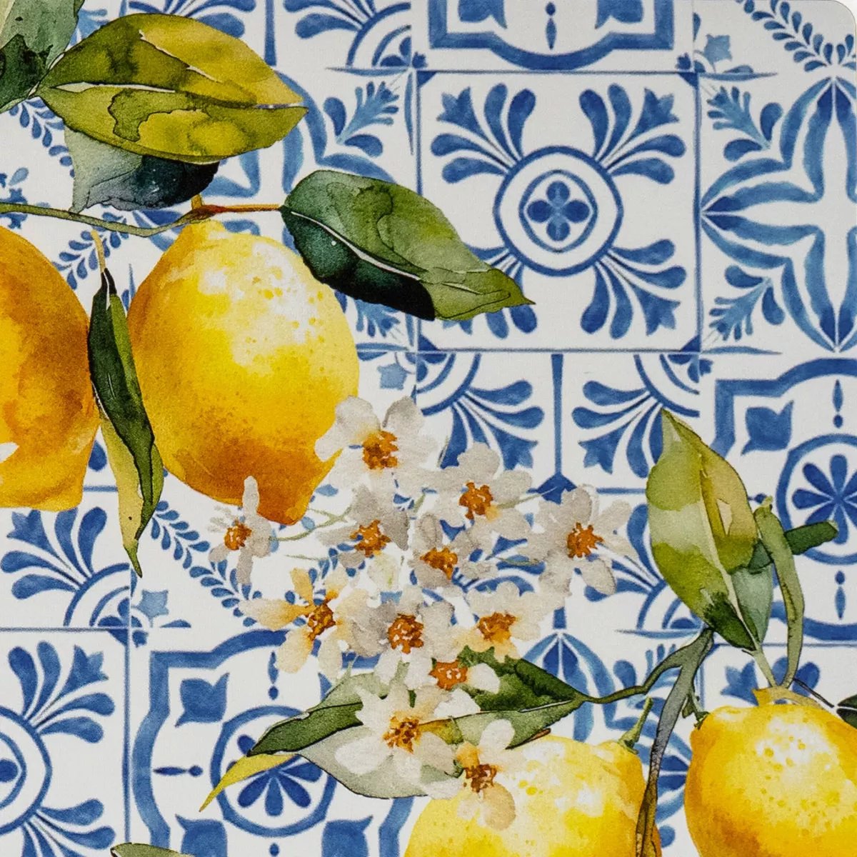 Set vinyle CITRONS AZULEJOS bleu azulejos, GARNIER THIEBAUT
