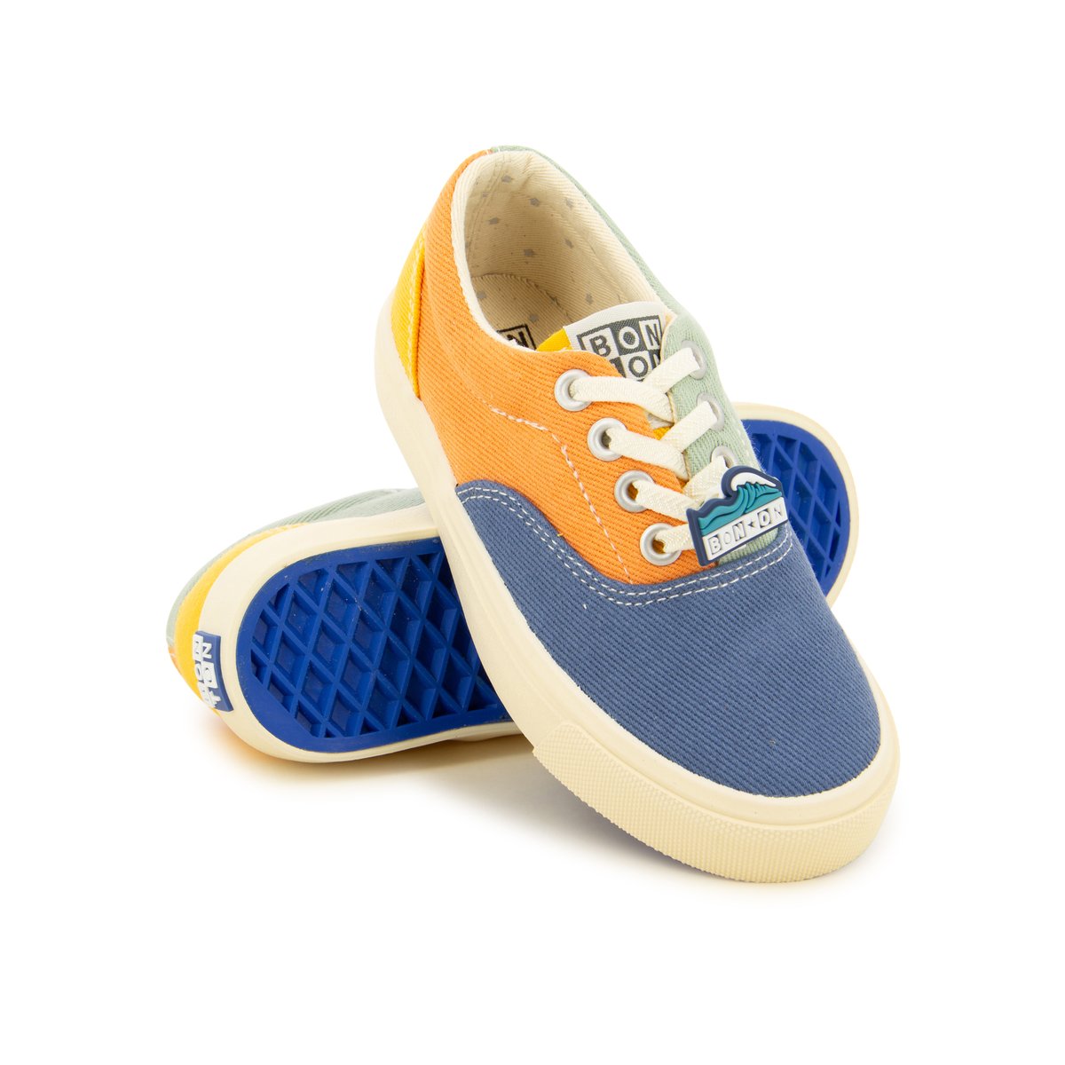 Basket à Lacet SKATE ELAST bleu, BONTON
