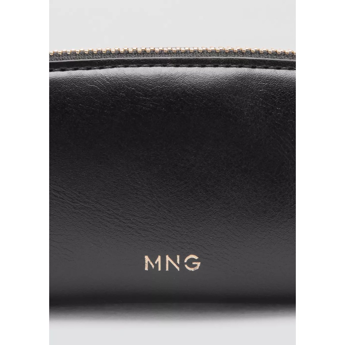 Mini trousse zippée à perles noir, MANGO