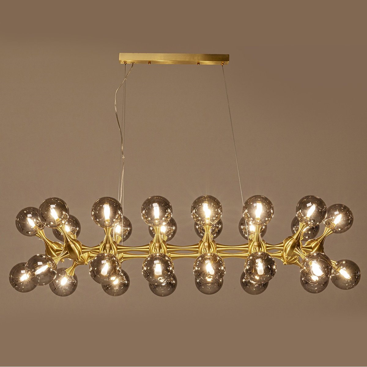Suspension 28 abat-jours en verre, ATOMIC BALLS or, KARE DESIGN
