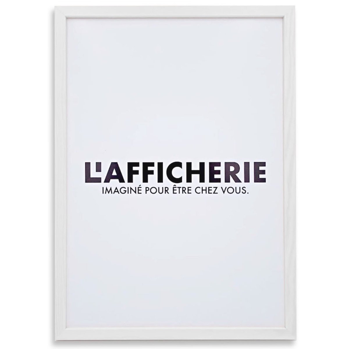 Cadre bois blanc blanc, L'AFFICHERIE