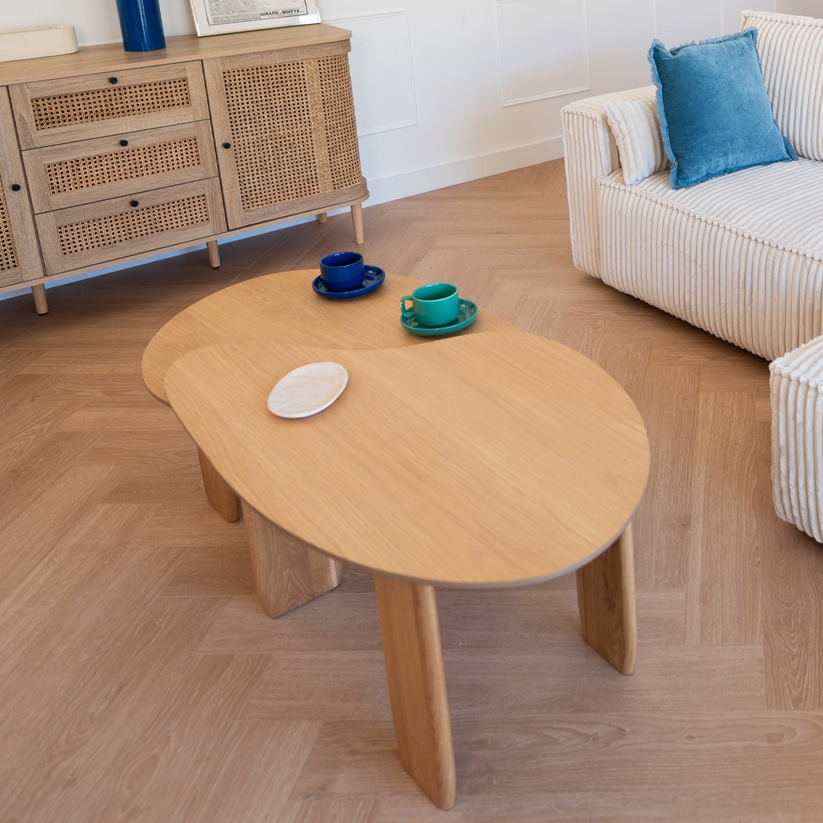 Table basse organique en bois - ARIA bois, HOMIFAB