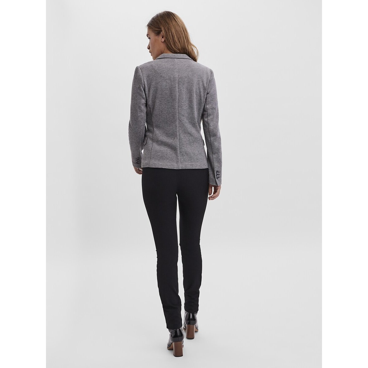 Blazer com corte direito cinzento, VERO MODA