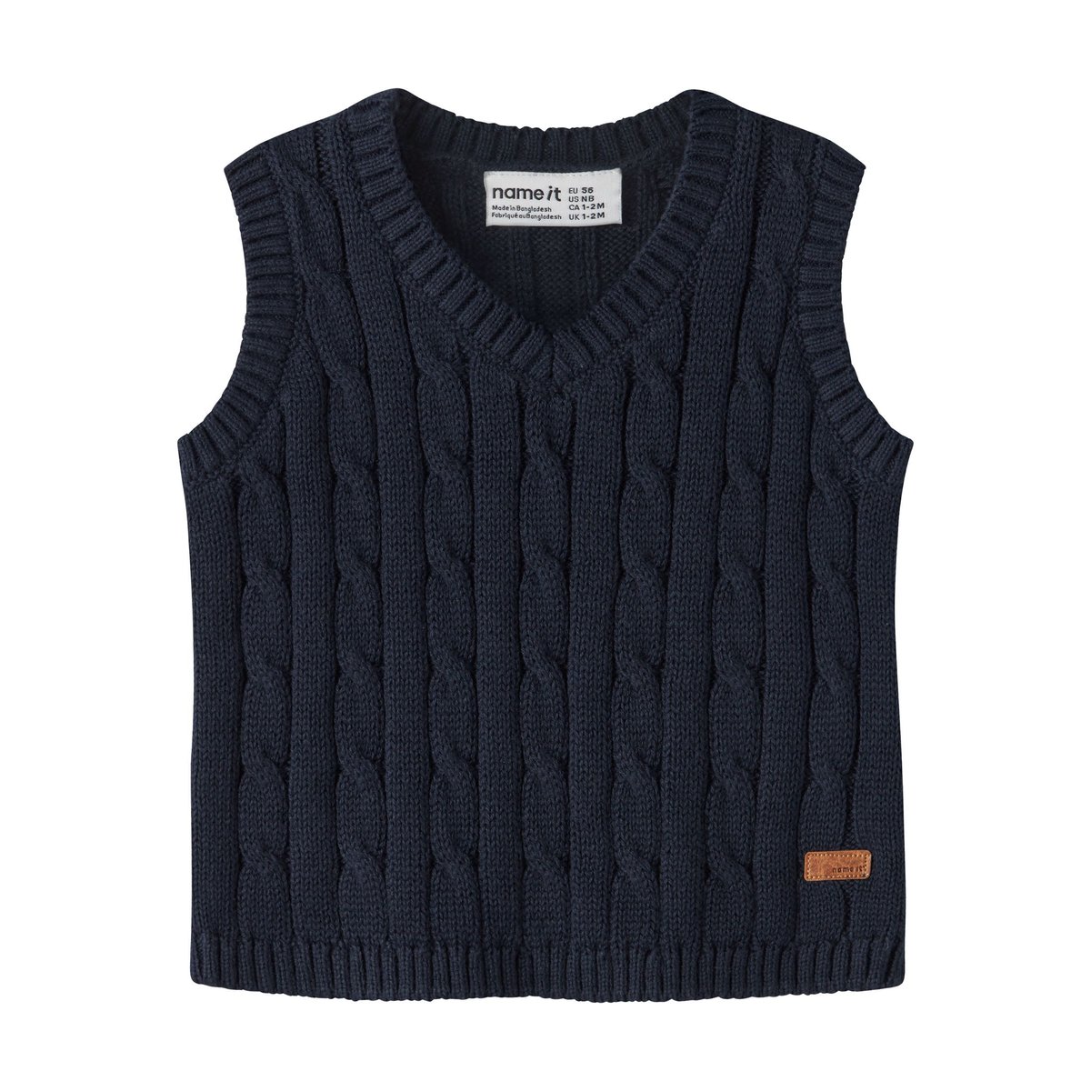 Gilet Tricoté bleu - navy blazer1, NAME IT