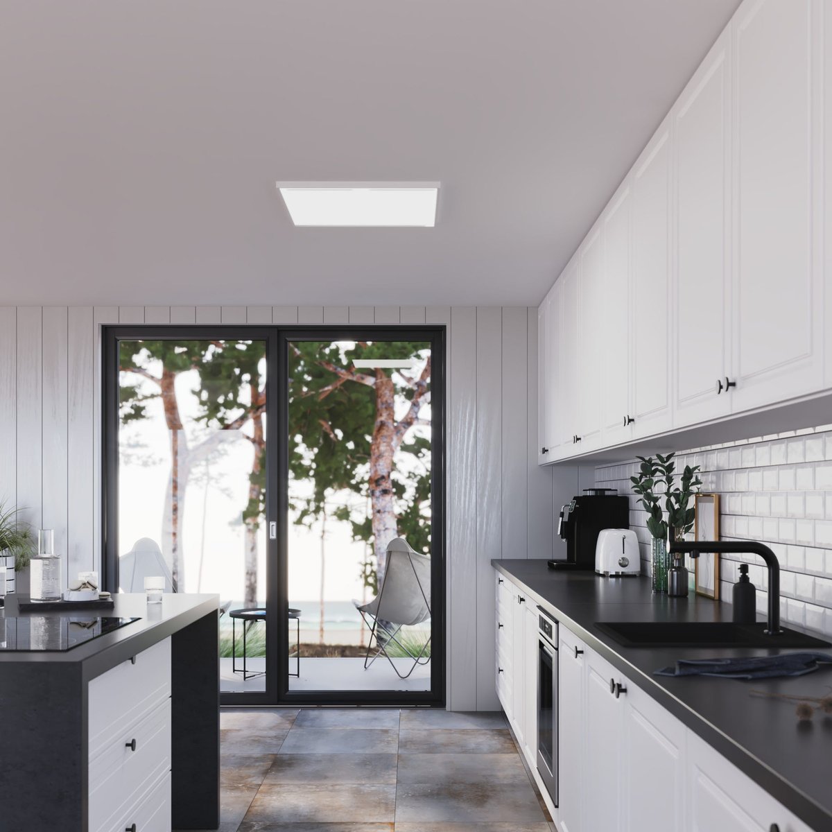 Panneau LED aluminium, GDANSK blanc, INSPIRE