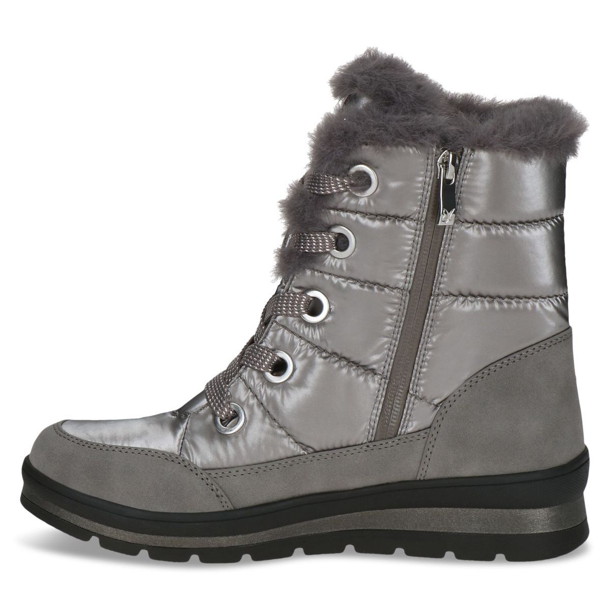 Bottine fourée marron mocca croco, CAPRICE