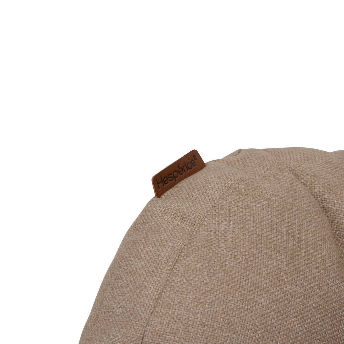 Fauteuil oeuf à bascule en acier coussin capitonné PAOPAO argile, HESPERIDE