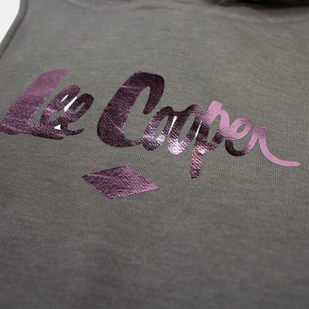 Sweat à capuche imprimé, coupe décontractée et manches longues POP GIRL gris, LEE COOPER