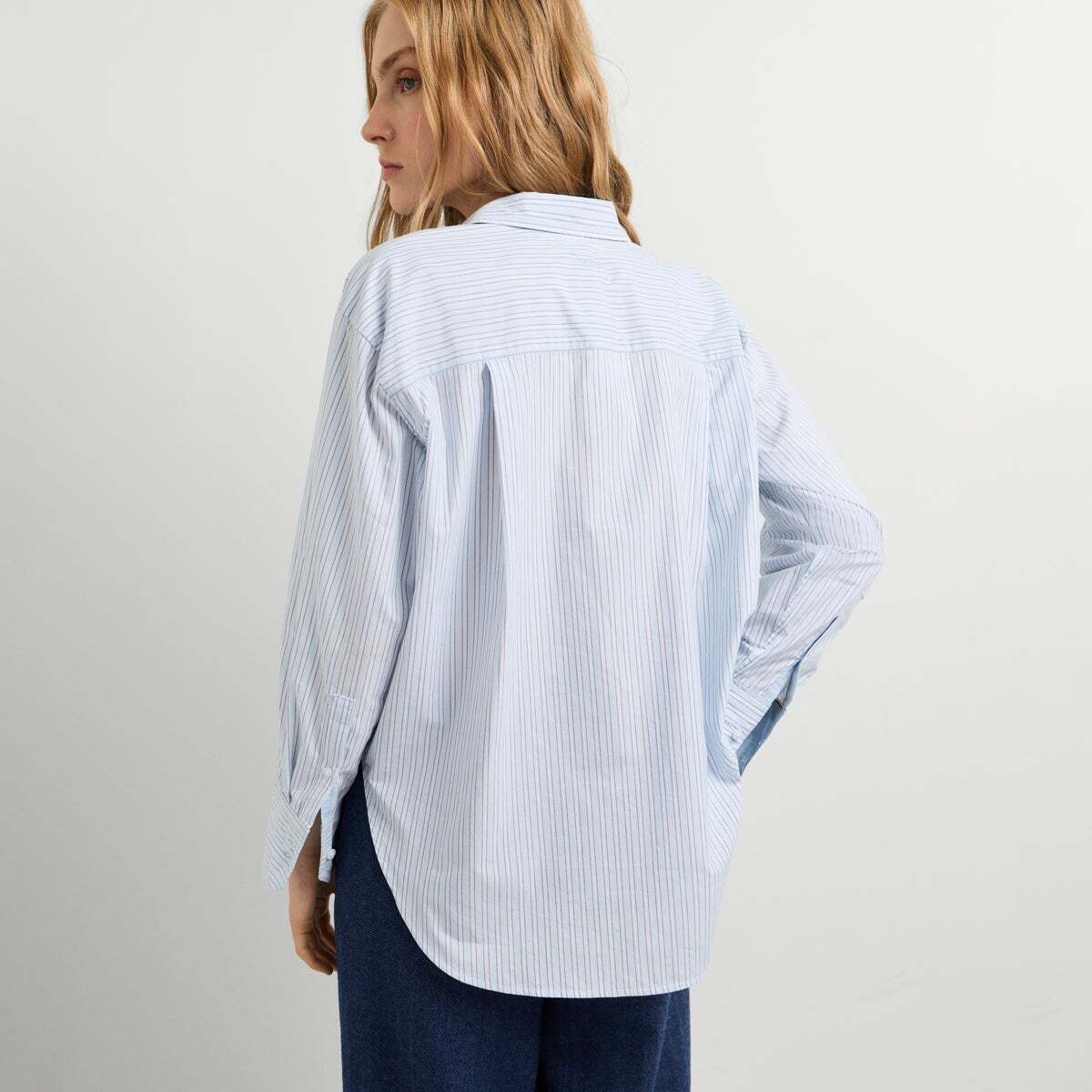 Chemise Coupe Ample En Popeline horizon bleu, PEPE JEANS