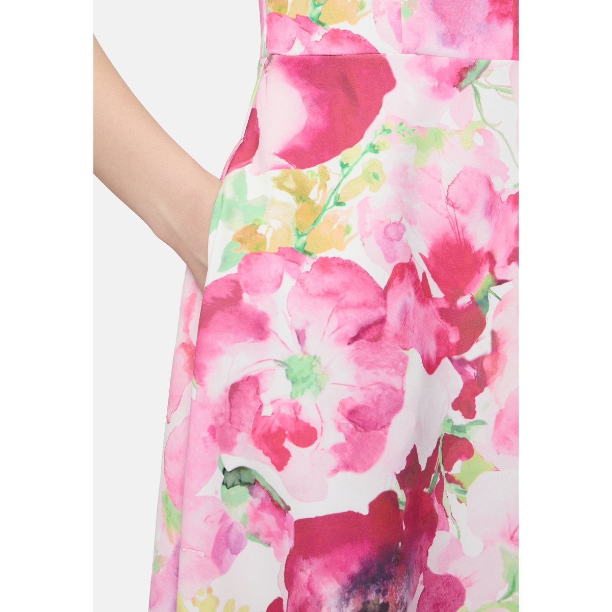 Robe de cocktail à imprimé à fleurs cream/rosé, VERA MONT