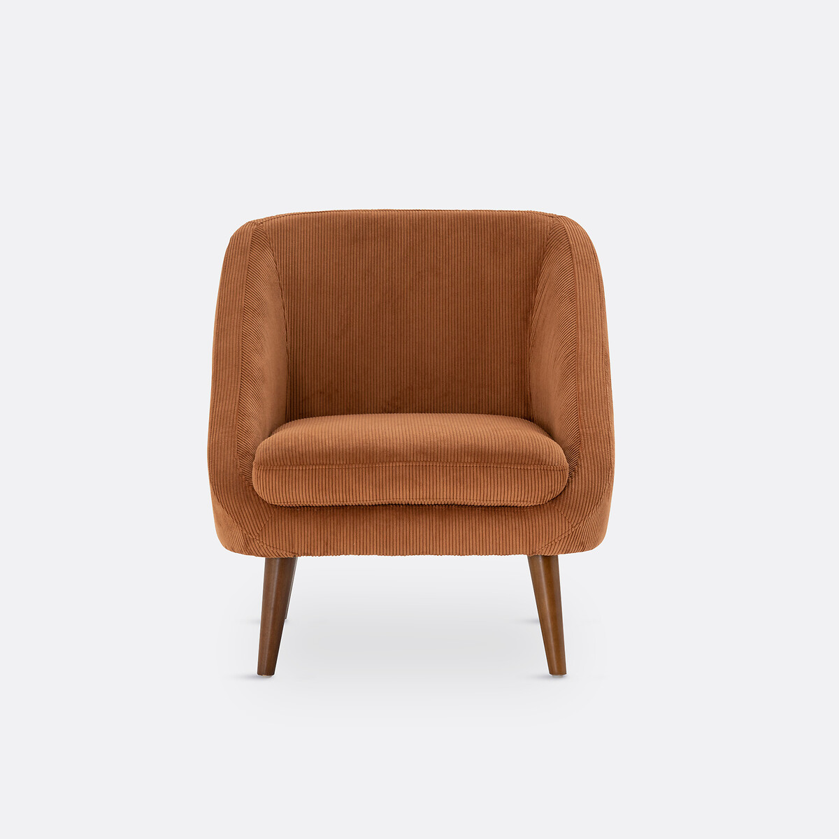Sillón de pana acanalada, Séméon tabaco, LA REDOUTE INTERIEURS