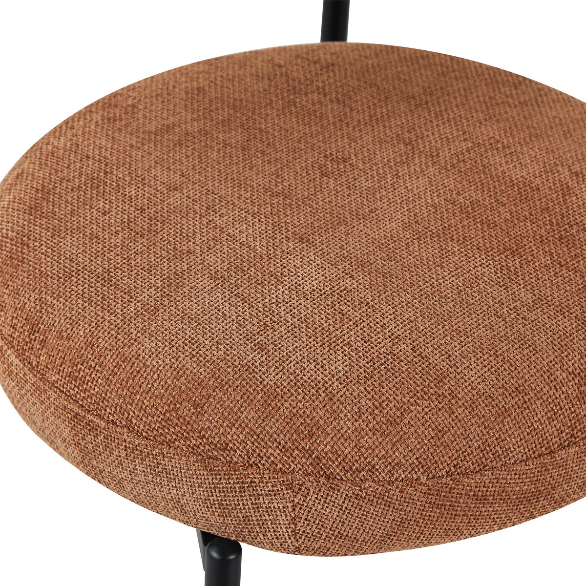 Lot de 2 chaises de salle à manger en tissu chenille - ORLA terracotta, HOMIFAB