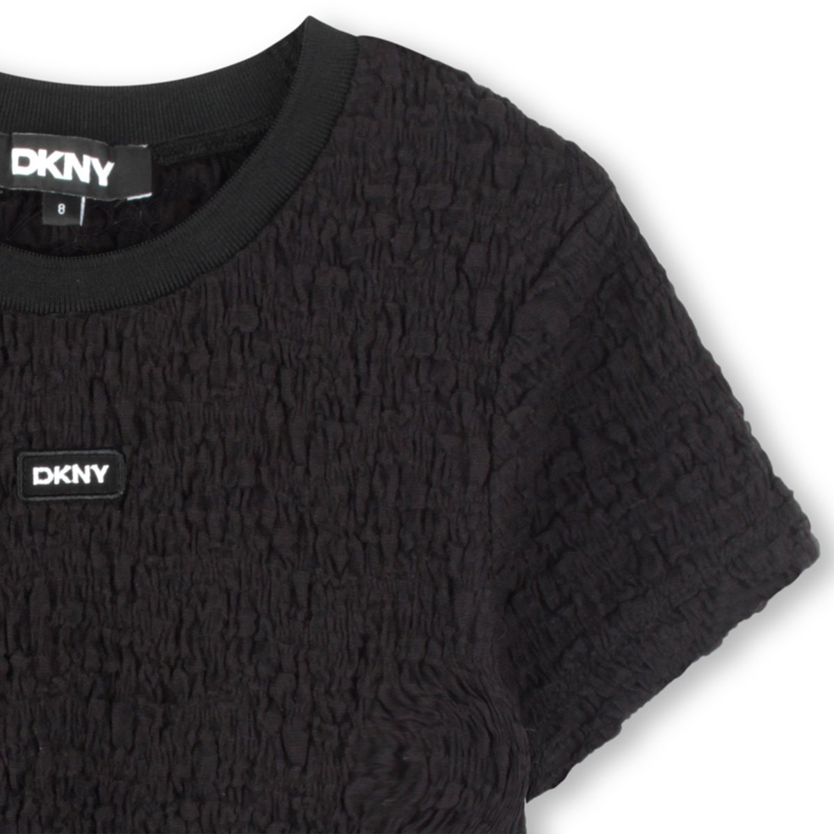 T-shirt à manches courtes embossé black, DKNY