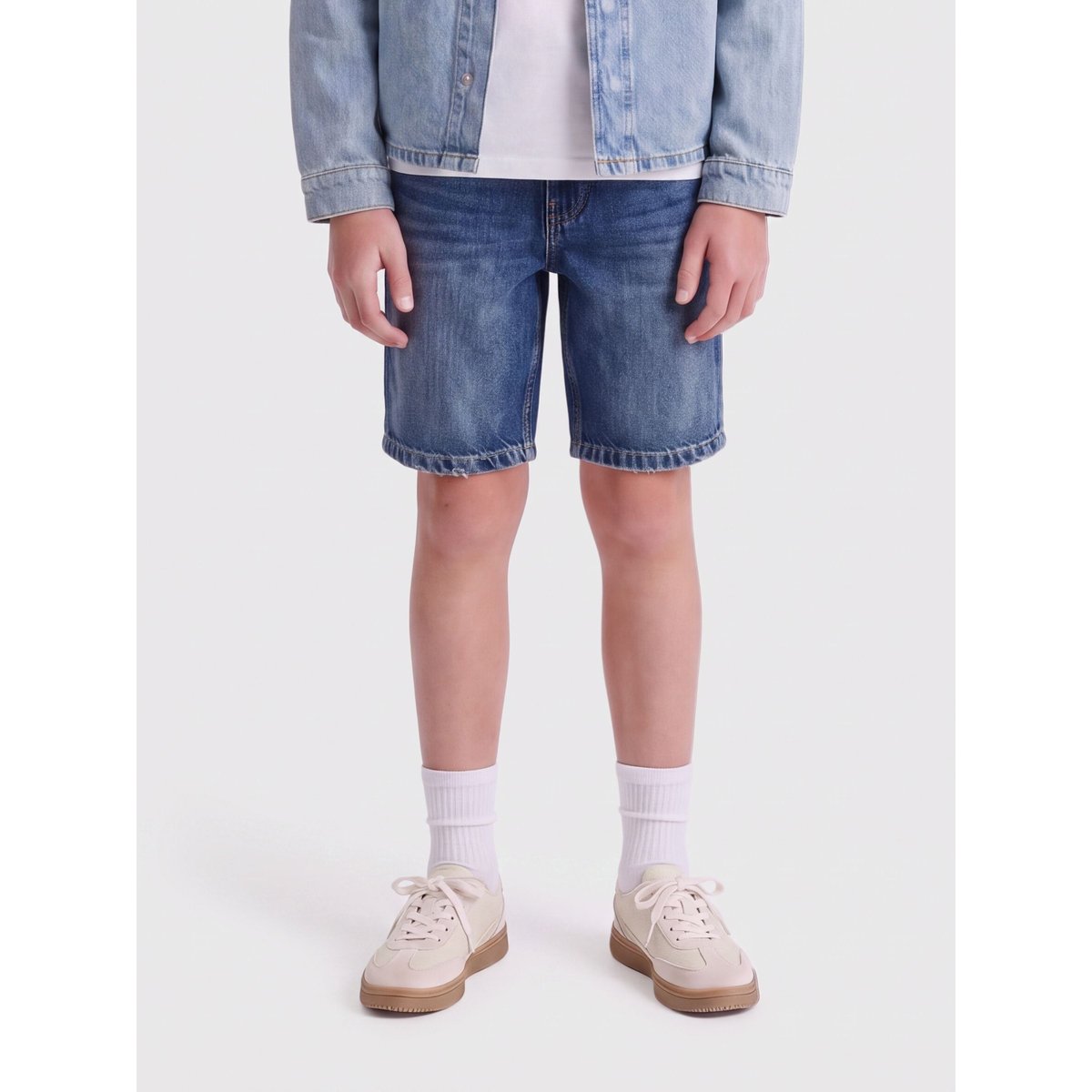 Short En Denim medium blue denim, ONLY & SONS JUNIOR