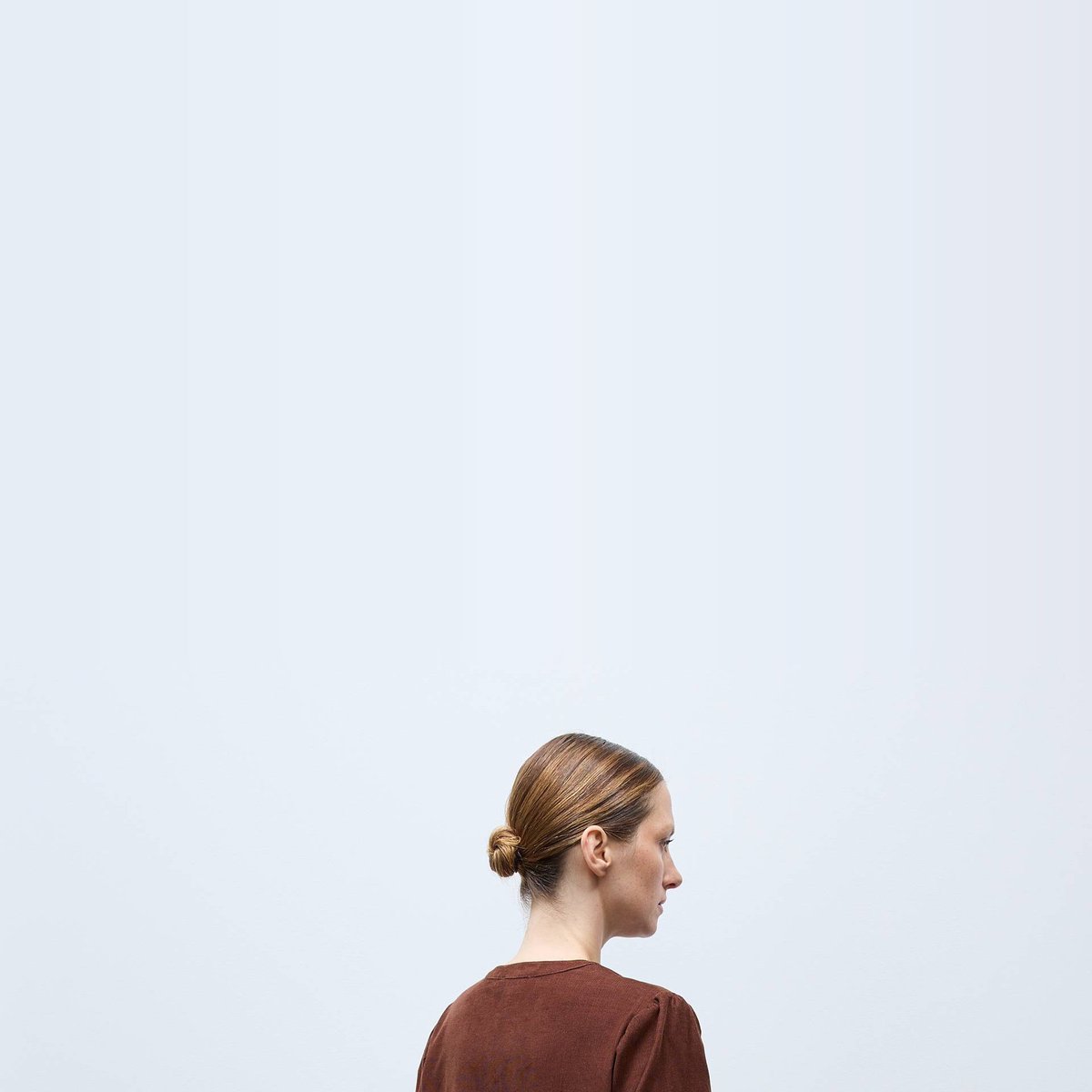 Robe longue unie en velours en coton BIO GOTS pudding, MONOPRIX