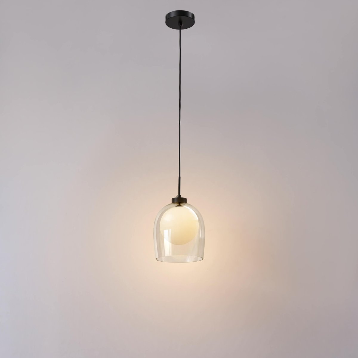Suspension élégante - CALYPSO transparent et blanc, KOSILUM