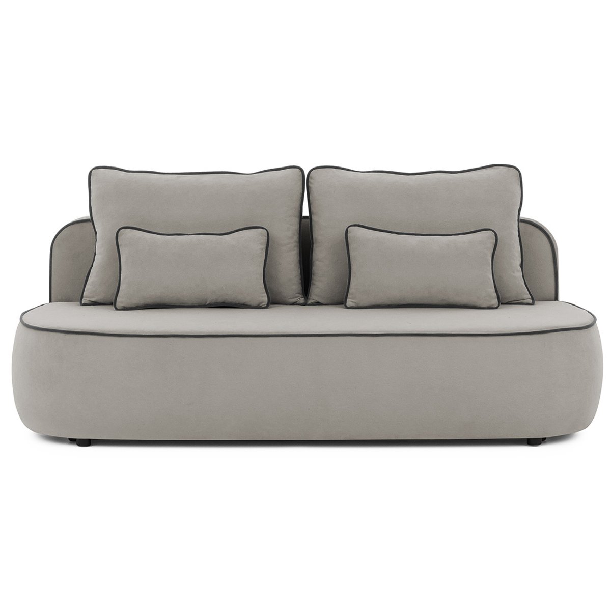 Canapé Convertible 3 places - LAURINE gris, BEST MOBILIER