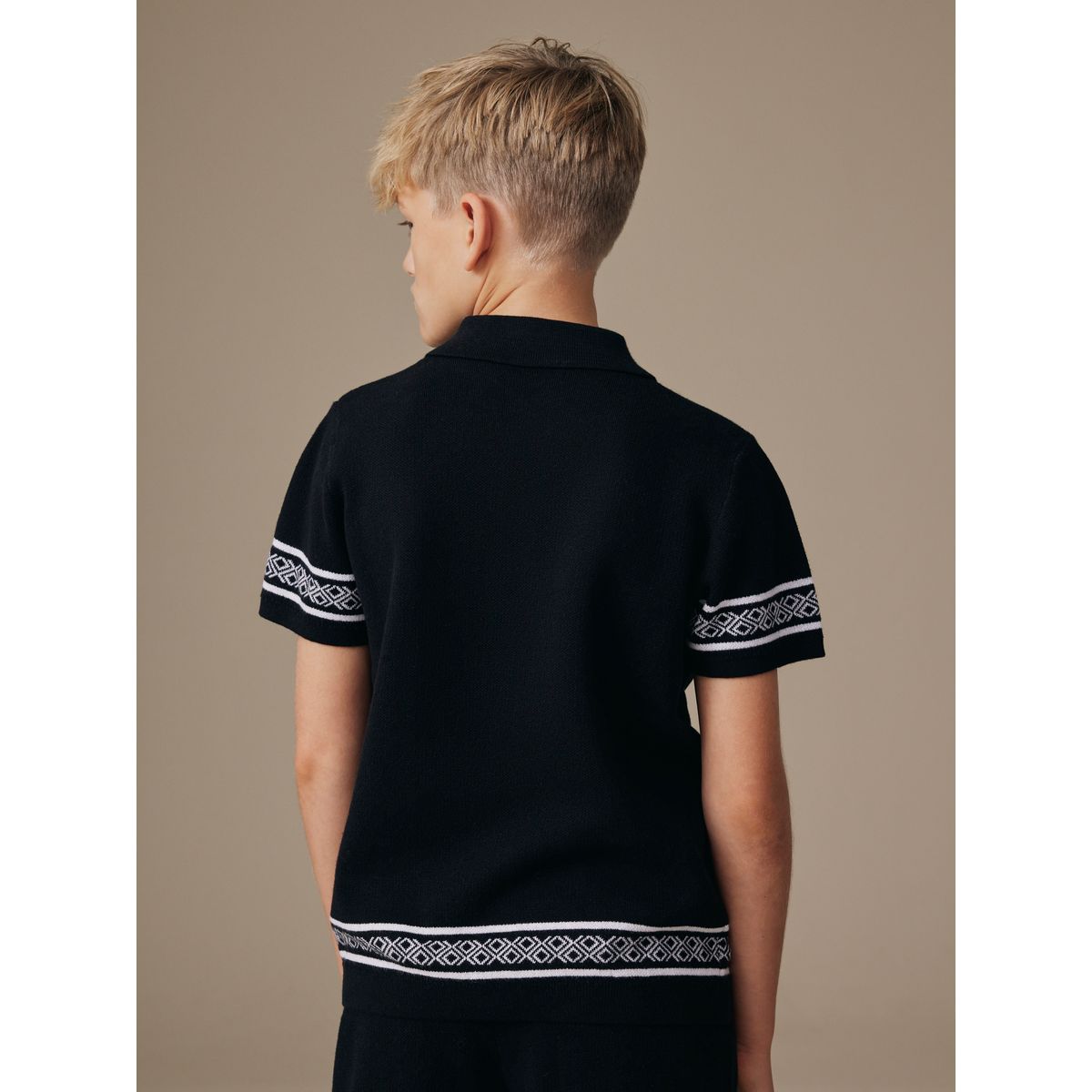 Ensemble avec polo et short en maille monochrome, NEXT