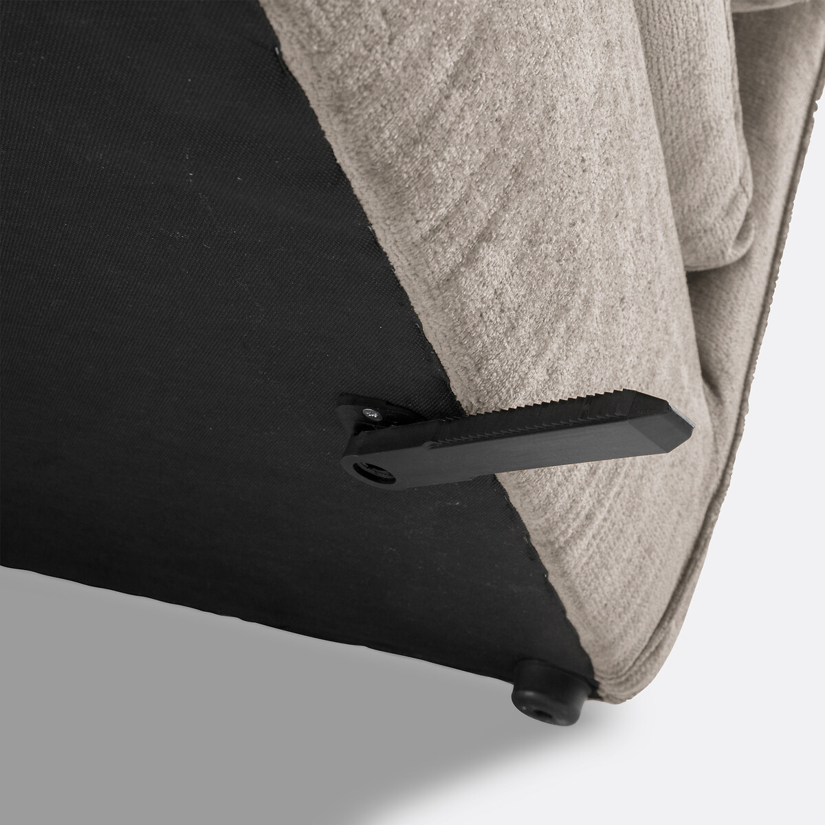 Moduleerbare poef, getextureerd fluweel, Malo taupe   , LA REDOUTE INTERIEURS