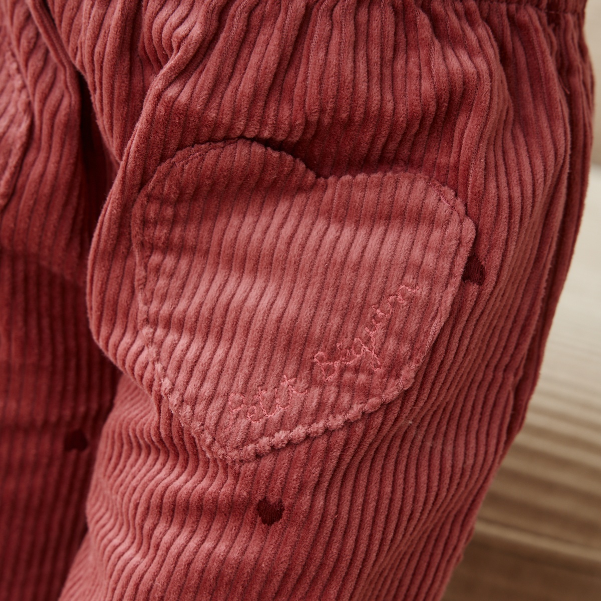 Pantalon enfant en velours côtelé Aimée bordeaux, PETIT BEGUIN