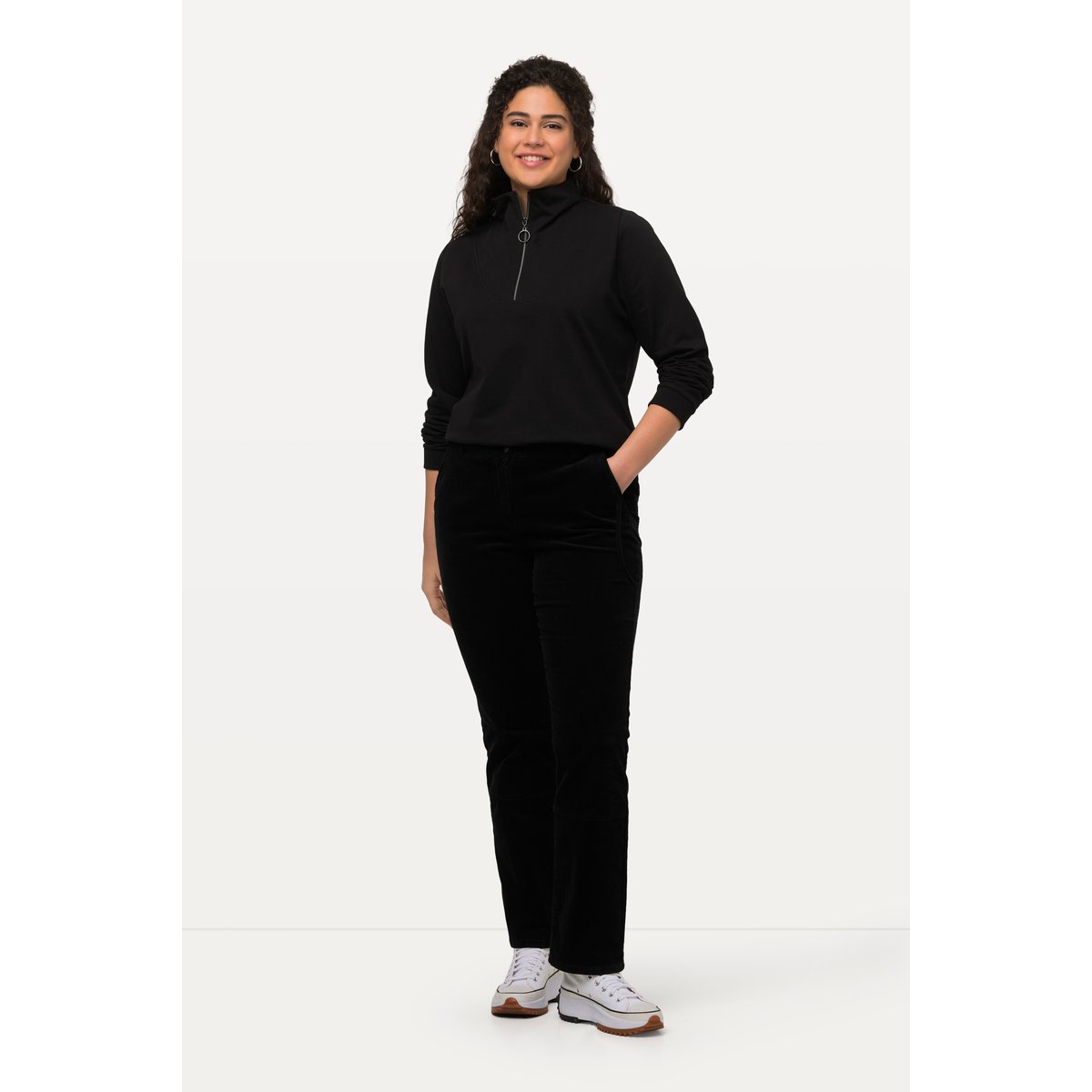 Pantalon en velours côtelé Mandy noir, ULLA POPKEN
