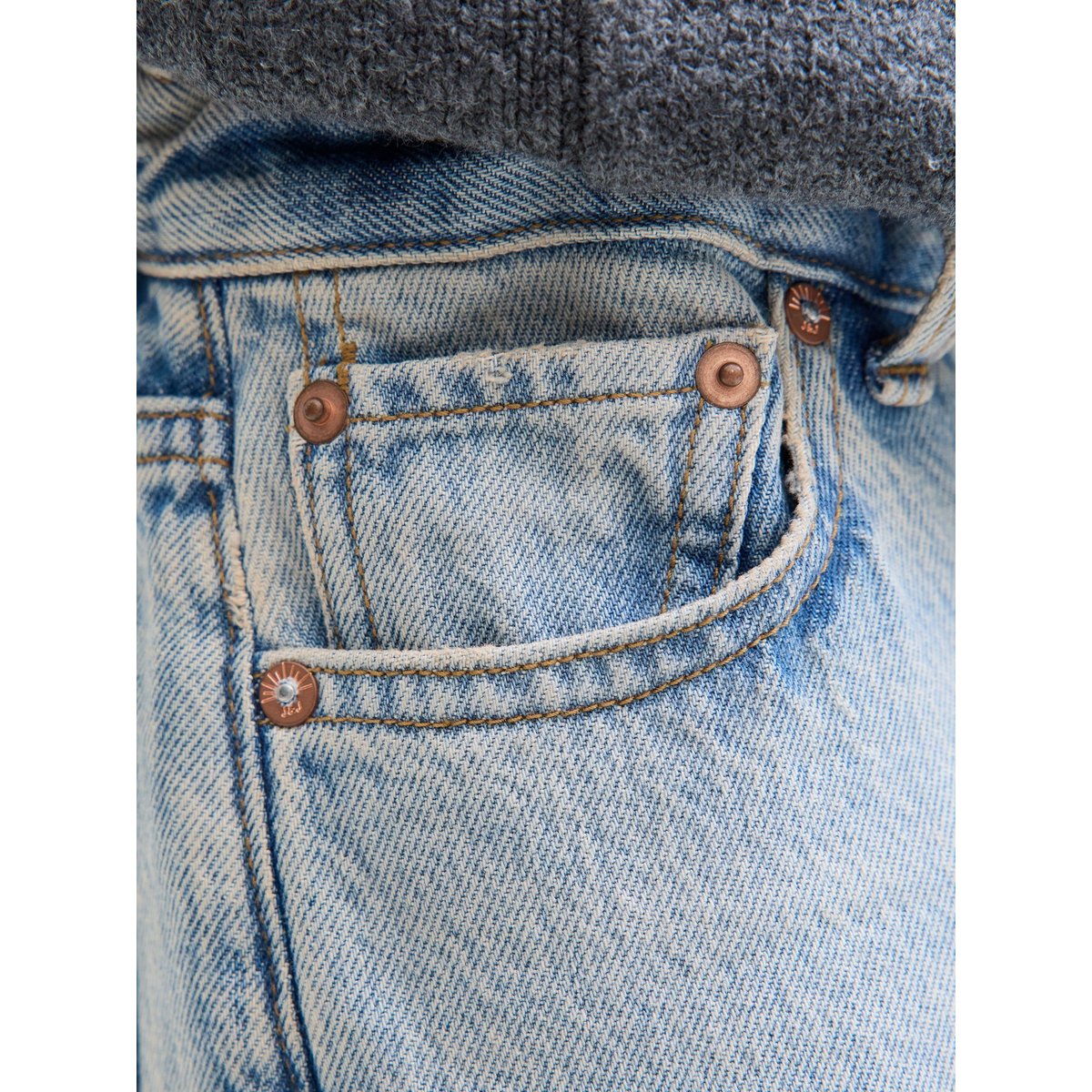 Jean À Coupe Wide blue denim 1, JACK & JONES JUNIOR