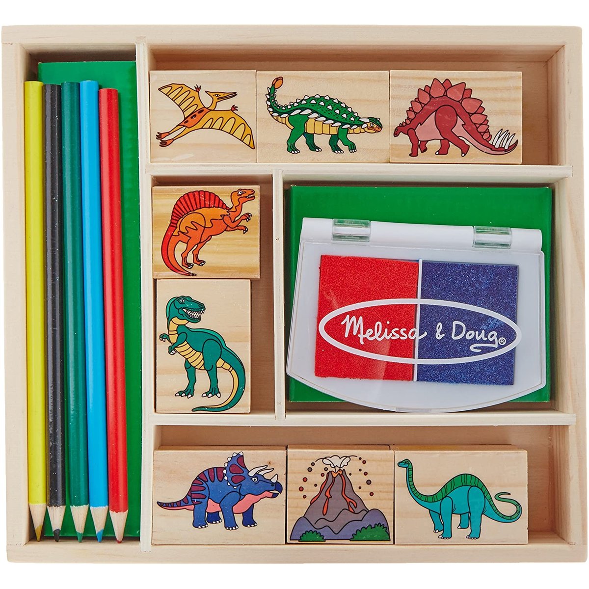 Tampons encreurs Dinosaures vert, MELISSA & DOUG