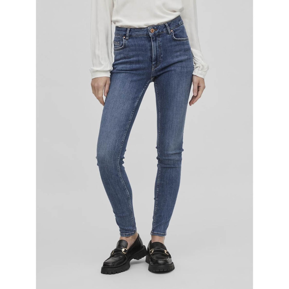 Jean skinny, taille standard medium blue, VILA