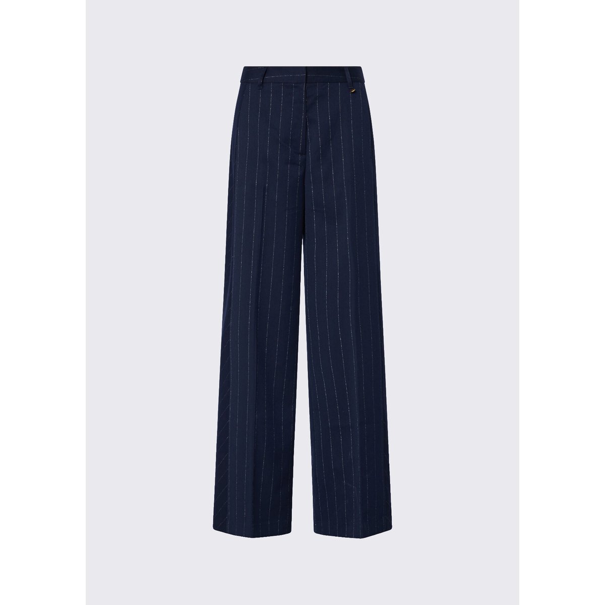 Pantalon droit à fines rayures bleu à rayures craie, LIU JO