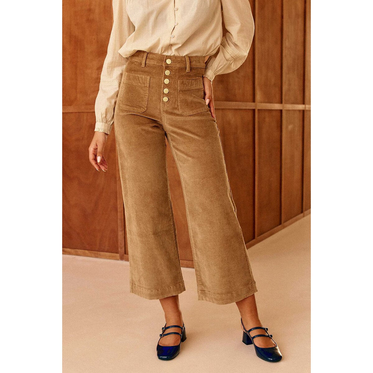 Bootcut-Velours-Hose, ATLANTA beige, LA PETITE ETOILE