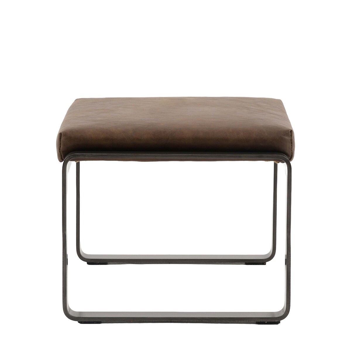Fabian Leather Footstool brown leather, ÉDITÉ