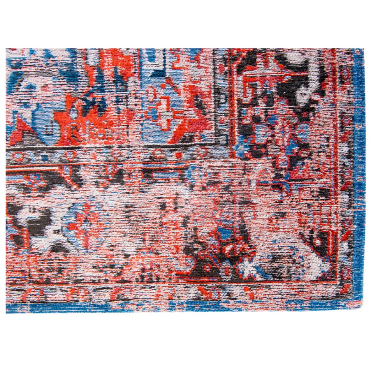 Tapis salon et chambre tissé plat style orient CLASSIC BRICK - Louis de Poortere rouge, NOVATREND
