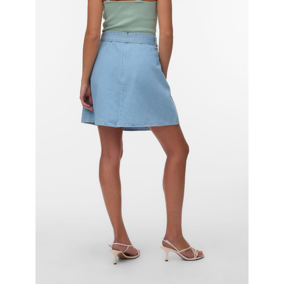 Jupe Courte light blue denim 1, VERO MODA