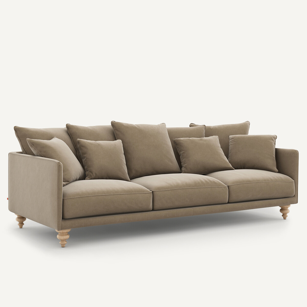 3-, 4- of 5-zits fluwelen bank, Lazare beige cendré, AM.PM