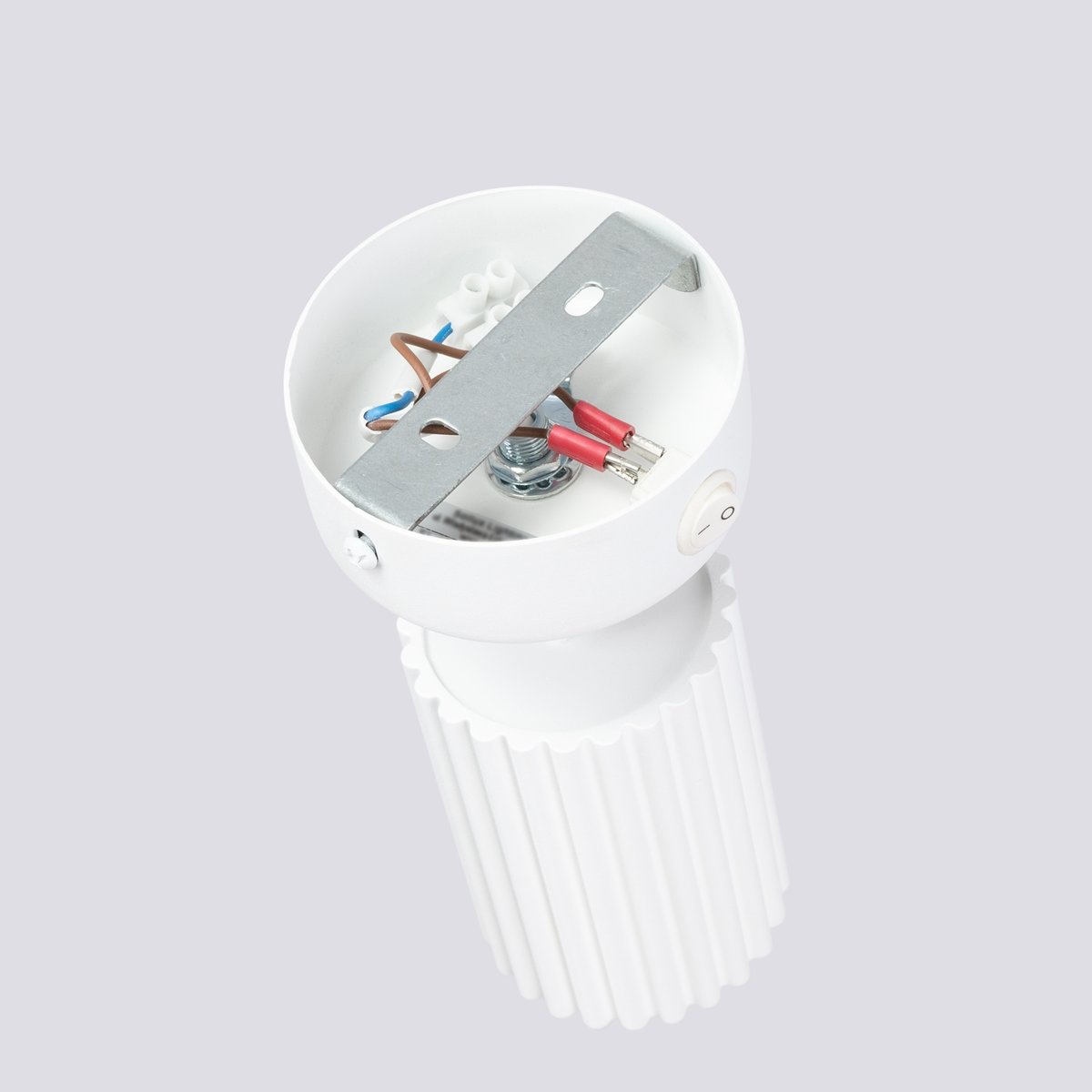 Applique Aluminium Blanc GU10 1 Karbon Switch blanc, EDEN
