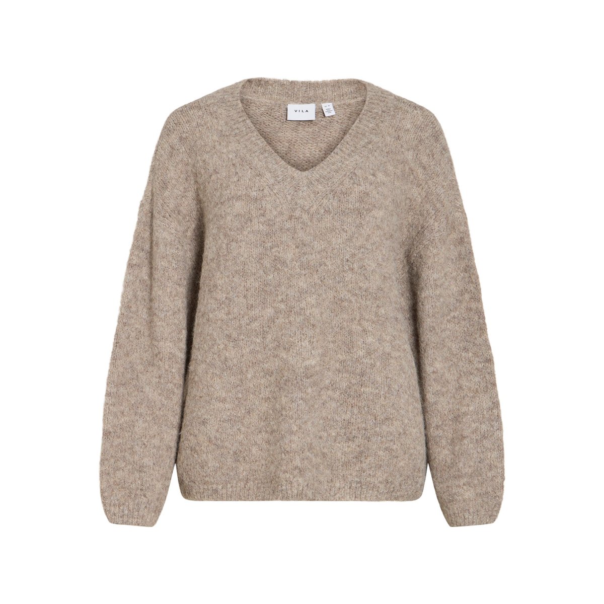 Pull En Maille marron - natural melange1, VILA